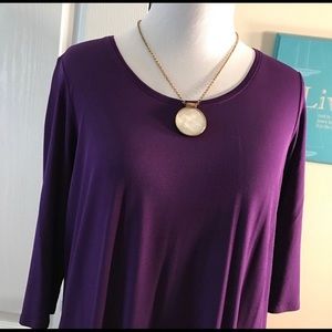 EILEEN FISHER 100% SILK Purple Dress NWOT SMALL